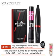 Bộ 02 sản phẩm Mascara dày và dài mi Maycreate + Tặng tuýp kem tay hương thơm thiên nhiên ( Đơn hàng mỹ phẩm trên 300k tặng thêm 1 đồng hồ thể thao như quảng cáo )