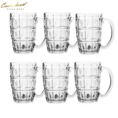 BỘ 6 LY THỦY TINH UỐNG BIA CÓ QUAI 375ML 316 CAMDACO GLASS WARE THÀNH LY DÀY CHỊU NHIỆT TỐT