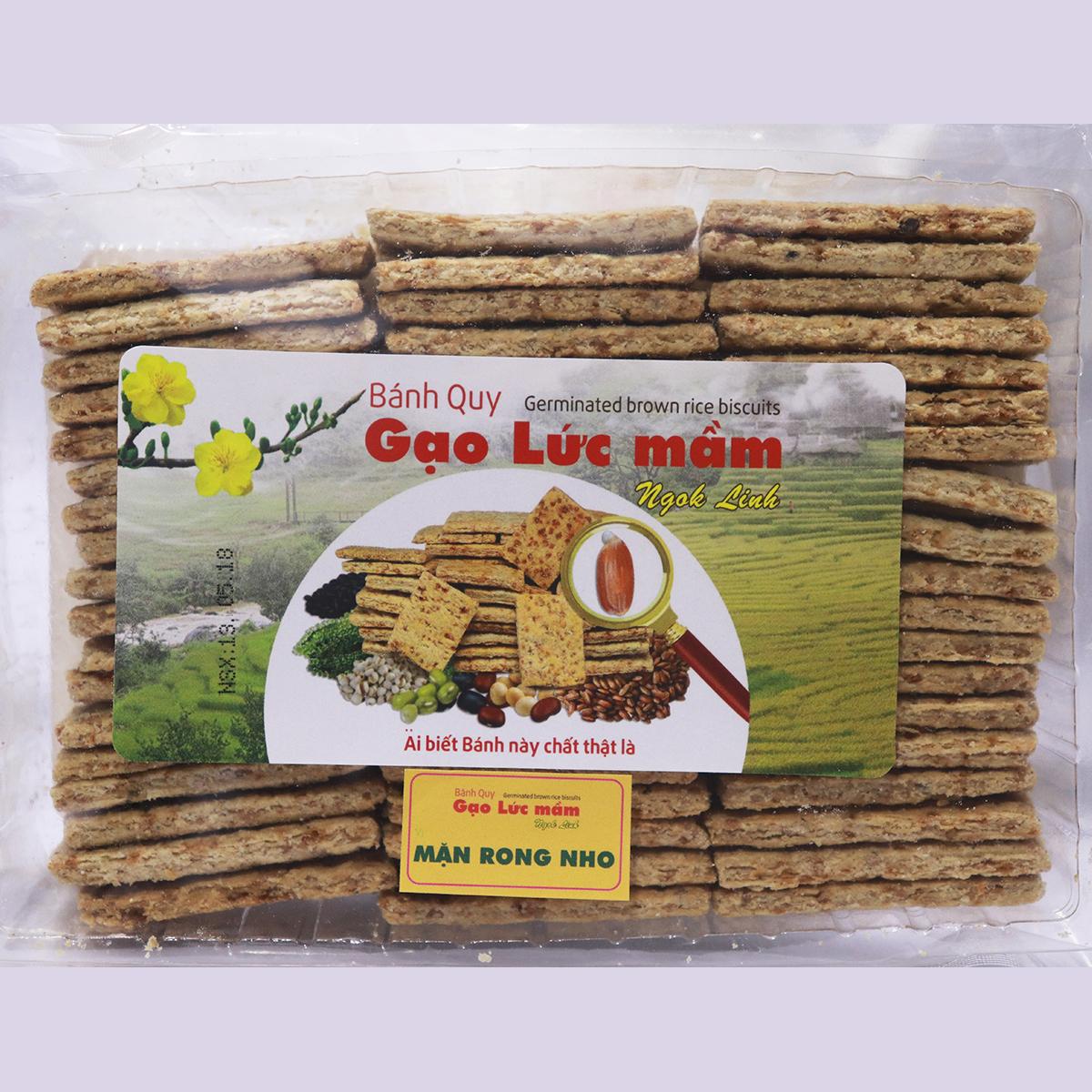 Bánh Quy Gạo Lức Mầm Ngok Linh - Vị Mặn Rong Nho 300g