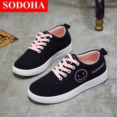 Giày Sneaker Thời Trang Nữ SODOHA shop SN 55B29PNN Đen Phối Hồng