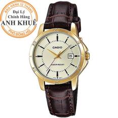 Đồng hồ nữ dây da Casio Anh Khuê LTP-V004GL-9AUDF