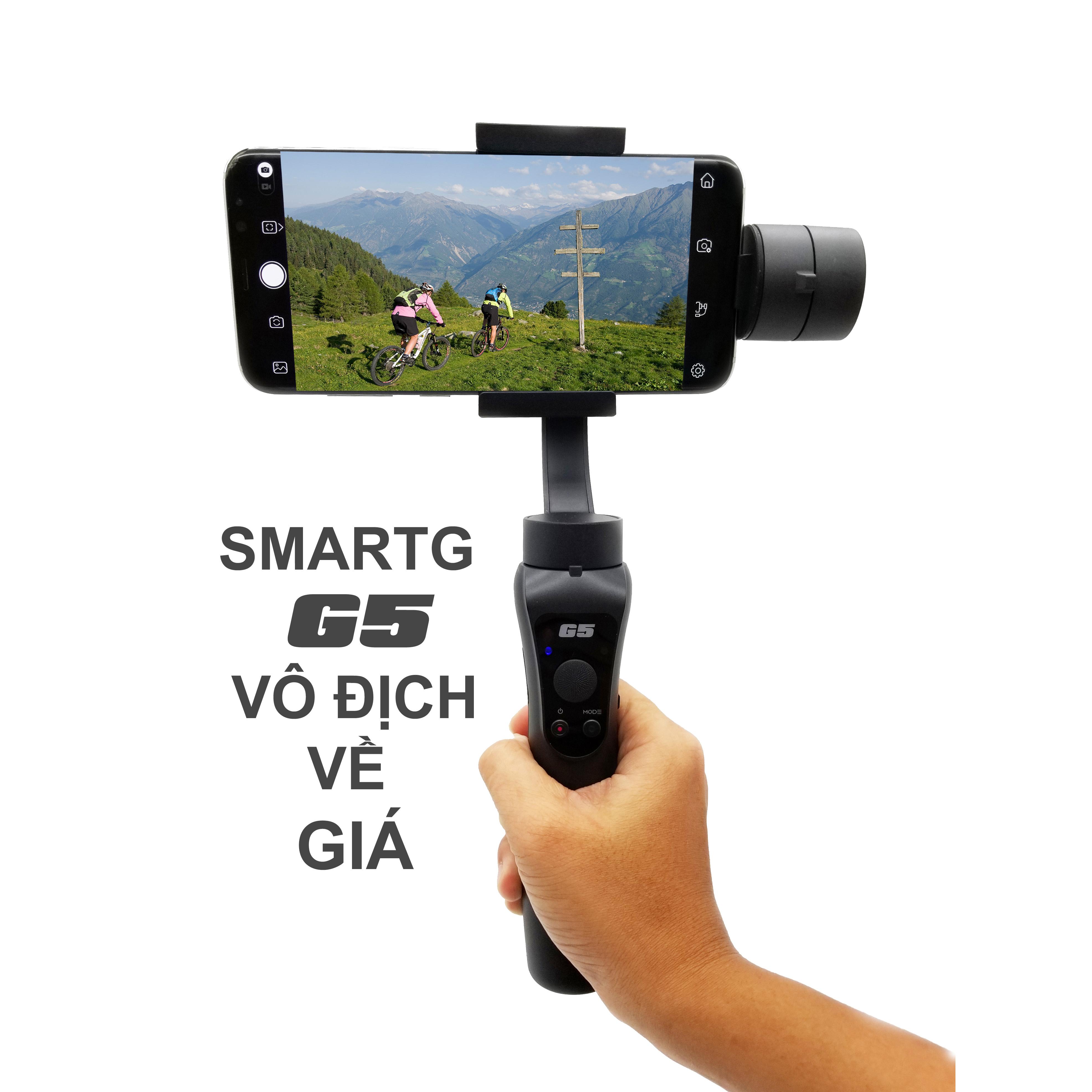 Gimbal SmartG G5 chống rung cho Smartphone, Gopro, Gitup, Sjcam, Eken - Đối thủ đáng gờm Zhiyun Smooth Q