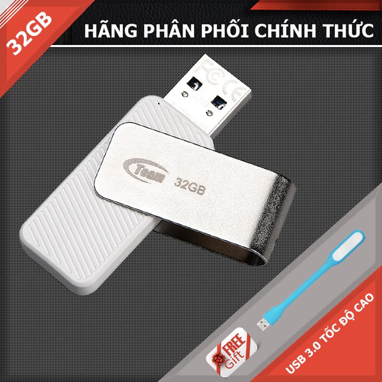 USB 3.0 32GB Team Group INC C143 (Trắng) + Tặng đèn LED USB