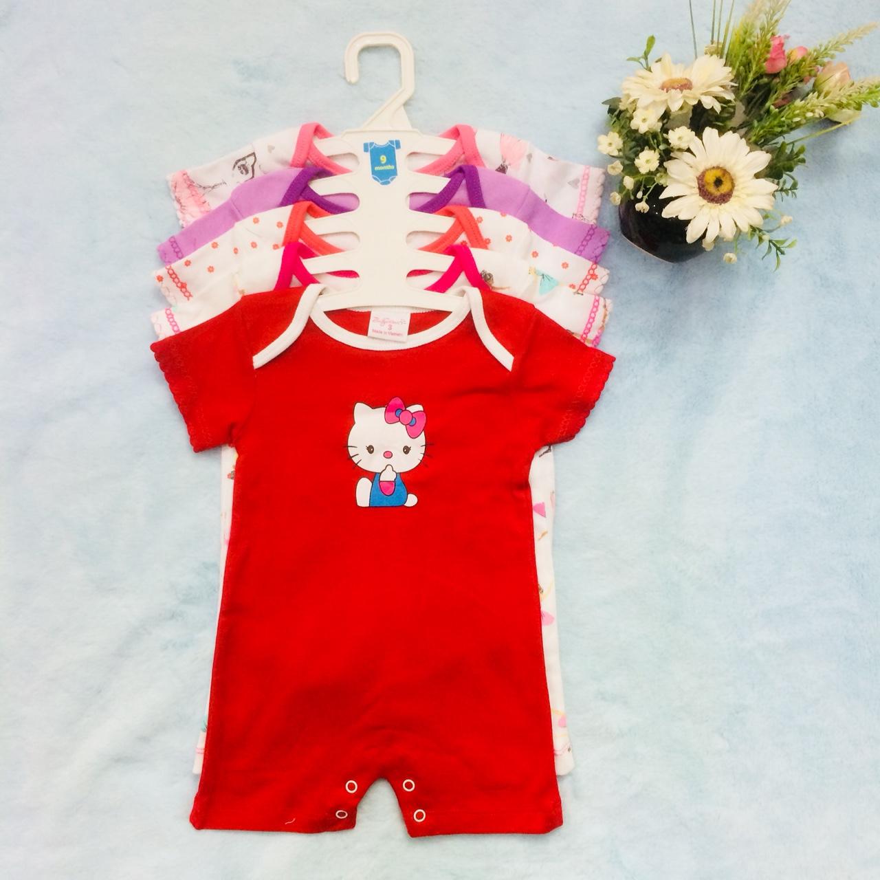 Set 5 áo liền quần dành cho bé gái BABY WEAR sơ sinh đến 12 tháng ( Màu ngẫu nhiên...