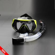 Mặt nạ lặn Ống thở 1526 mắt KÍNH CƯỜNG LỰC, ống thở ngăn nước cao cấp POPO Collection