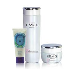 Bộ Dưỡng Trắng Essance Nước Hoa Hồng 120ml, Kem Dưỡng 40g Aqua Whitening Và Sữa Rửa Mặt Sea Mineral 50g