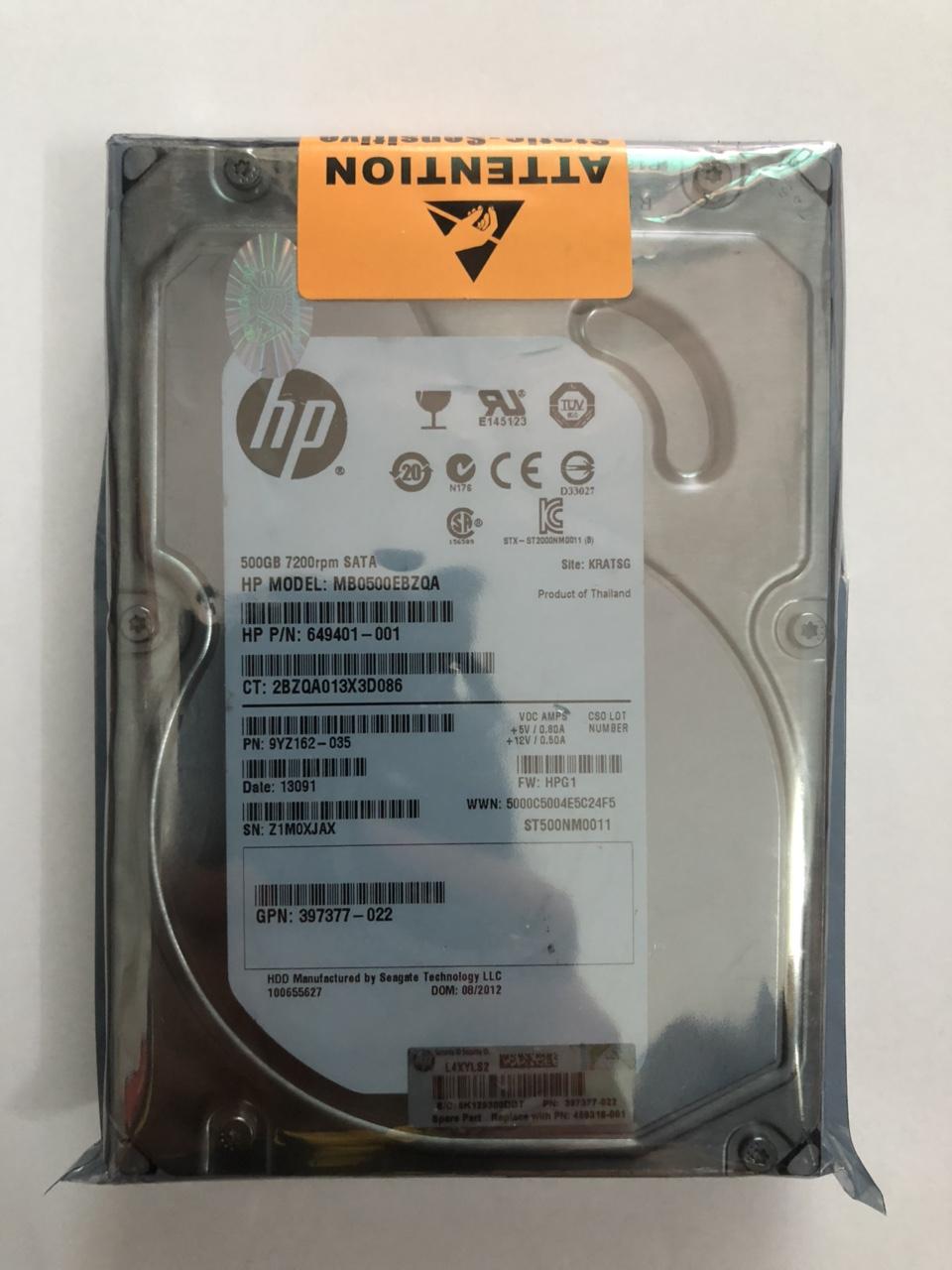 Ổ cứng PC 500GB HP bảo hành 12 tháng + Tặng Cáp SATA