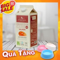 Combo thức ăn cho chó con O’NATURE PUPPY vị cá hồi 900g tặng 1 bát nhựa cho chó size S