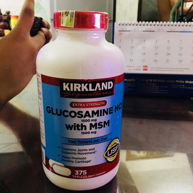 Viên Uống Bổ Khớp Kirkland Signature Glucosamin Hcl & Msm 1500mg Hộp 375 Viên