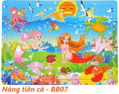 Tranh ghép gỗ 80 miếng – Nàng tiên cá