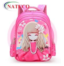 Ba lô học sinh cấp 1, cấp 2 hình nổi 3D xinh yêu cho bé gái + tặng áo trùm ba lô