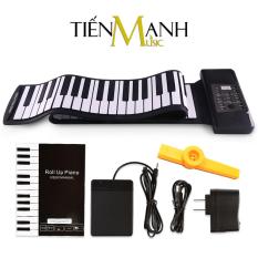 Đàn Piano Konix 88 phím cuộn mềm dẻo Flexible PD88 (Roll Up Piano – Pin sạc 1000mAh – Có Pedal – Midi Keyboard Controller – Tặng Kèn Kazoo)