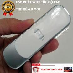 Bộ USB 3G 4G Phát WIFI Trên Xe Ô Tô Từ 4 đến 16 Ghế ngồi 21.6Mbps ZTE MF70 (Trắng) – Tặng Sim 4G Vina 120GB