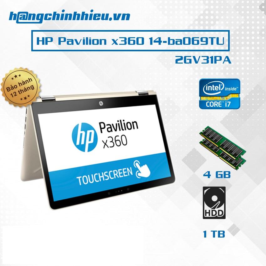 Laptop HP Pavilion x360 14-ba069TU (2GV31PA) i7-7500U, 4GB, 14