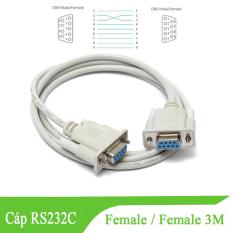 Dây cáp RS232 ( DB9) cáp com 9 chân female/female cable D-SUB 9 pin 9F/9F nối chéo – dài 3M