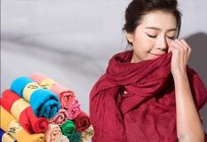 Khăn Đũi H&M Choàng Cổ Nữ Phong Cách Hàn Quốc.( màu ngẫu nhiên)