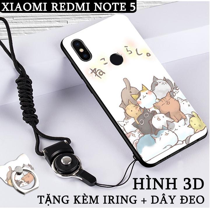 (19 mẫu) Ốp lưng dùng cho Xiaomi Redmi Note 5 Hình 3D (H) kèm iRing + dây đeo - Nhựa...