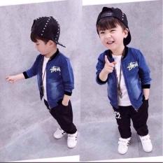 Áo khoác jean bò( Xanh) cho bé trai bé gái từ 1 tuổi đến 9 tuổi cân nặng từ 8kg đến 30kg