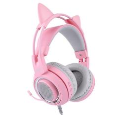 Tai nghe Gaming Somic G951 Pink tai mèo (Hồng) – USB Sound 7.1