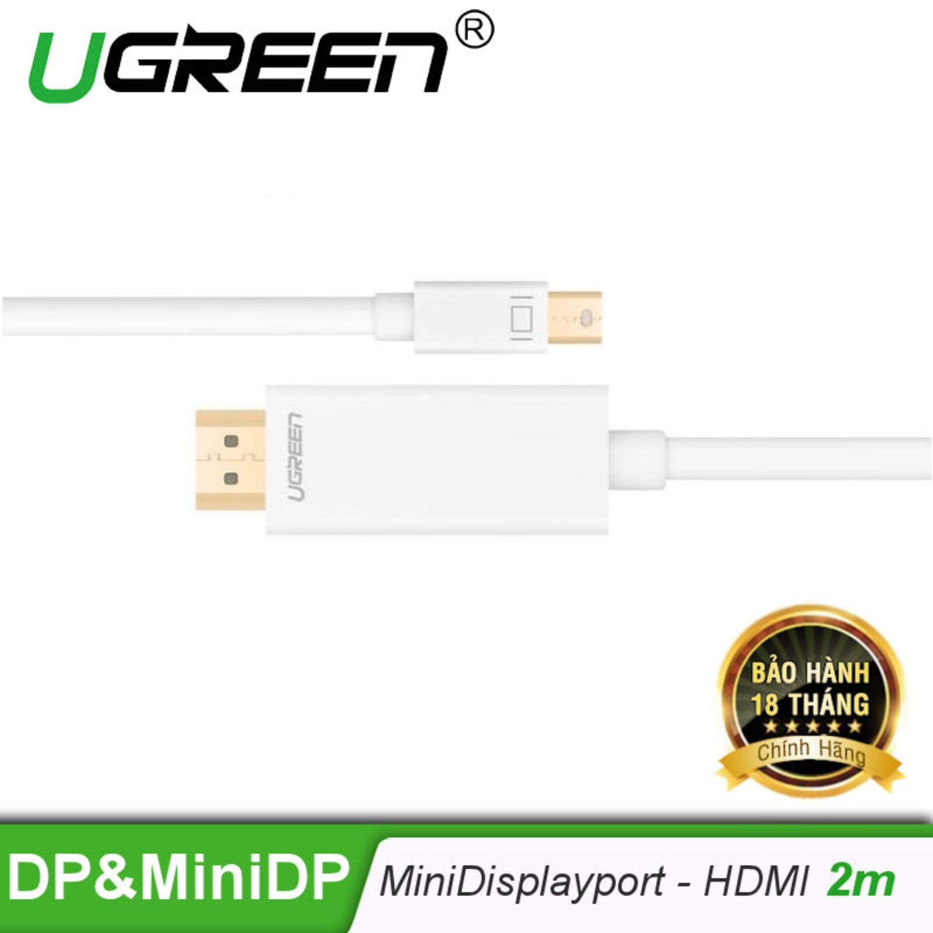 Cáp chuyển đổi mini DisplayPort sang HDMI Dài 2M MD101 10404 (Màu Trắng)