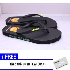 Bộ 2 đôi dép xỏ ngón nữ chất liệu xốp cao cấp Latoma TA1092 (Đen)+ Tặng kèm thẻ ưu đãi Latoma