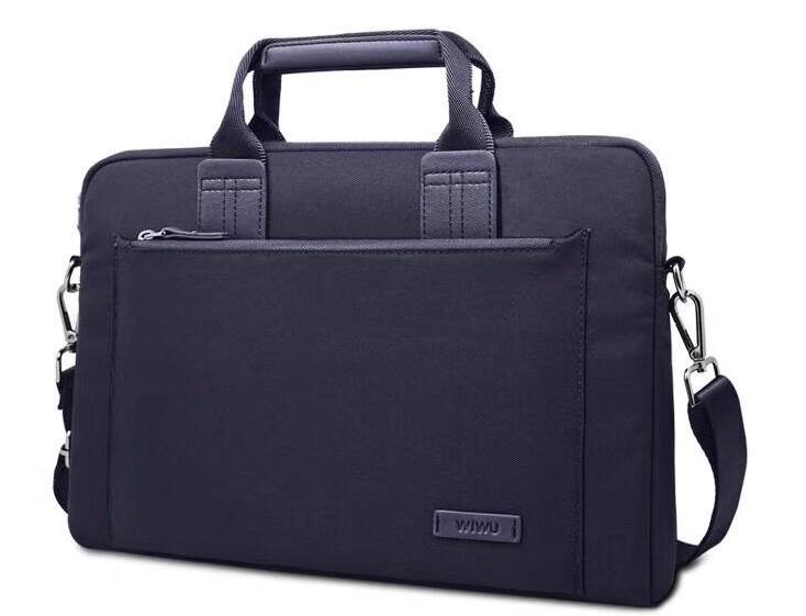 Túi đeo chống sốc Gearmax (Wiwu) ATHENA SLIM M295 cho Macbook 13inch (Xanh đen,xám)