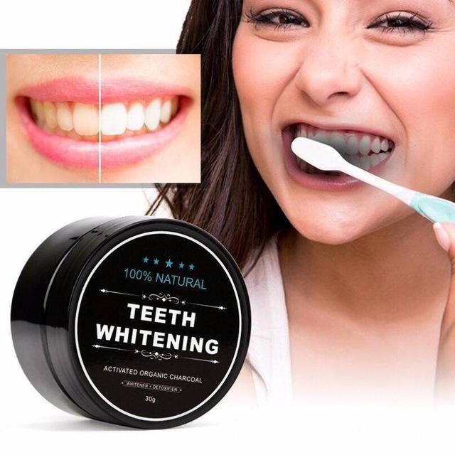 Bột tẩy trắng răng than hoạt tính teeth whitening cao cấp