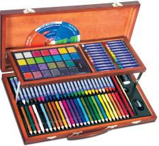 Bộ màu vẽ đa năng hộp gỗ Colormate MS-111W