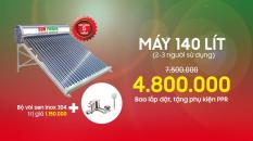 Máy nước nóng năng lượng mặt trời ECO 140 Lít.