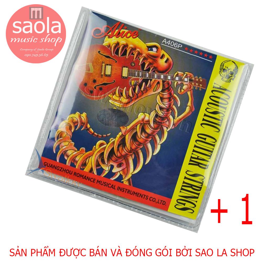 Bộ 6 Dây Đàn Ghi-ta Acoustic A406 + Thêm 01 Dây Số 1 Sơ Cua
