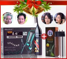Lược nhuộm tóc thông minh Tengya thế hệ mới công nghệ hàn quốc nhuộm phủ tóc bạc tặng lõi thuốc thay thế (Đen, Nâu Trầm)