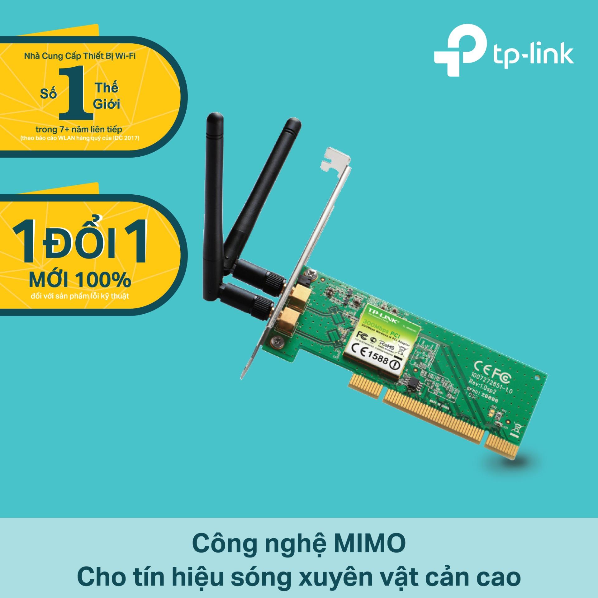 TP-Link - TL-WN851ND - Card mạng PCI Wi-Fi Chuẩn N 300Mbps-Hãng phân phối chính thức