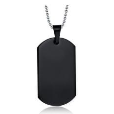 Dây chuyền nam vòng cổ thẻ bài dogtag đen thời trang