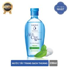 Nước tẩy trang sạch sâu thoáng mịn giảm mụn, kiềm nhờn tươi mát với tinh chất trà xanh Uji tươi mát Senka A.L.L.Clear Water Fresh 230ml