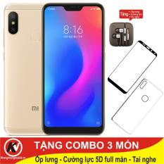 Xiaomi Redmi 6 Pro, Redmi 6Pro, Redmi6Pro 32GB Ram 4GB Kim Nhung + Ốp lưng + Cường lực 5D full màn + Tai nghe