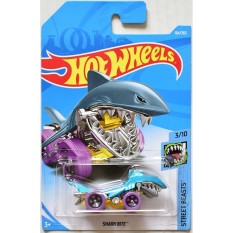 ô tô mô hình tỉ lệ 1:64 Hot Wheels 2018 cá mập Shark Bite 164/365 ( Màu Xanh Nhạt )