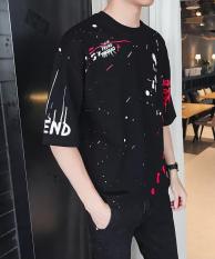 Áo thun nam tay lỡ unisex PSON1 (Đen)