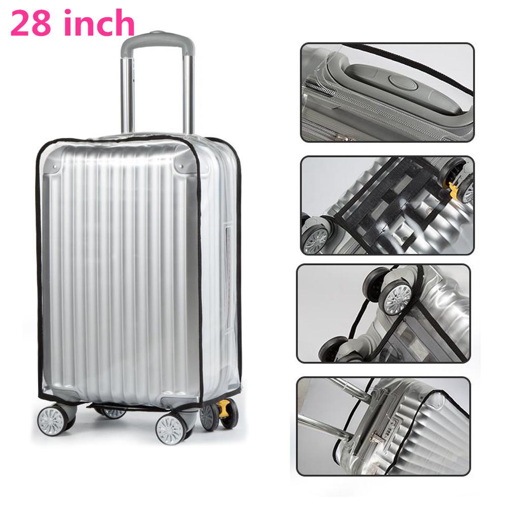20/24/28inch PVC Clear Waterproof Luggage Suitcase Protective Cover Case Rainproof Dustproof - intl