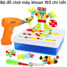 Bộ đồ chơi máy khoan kèm 193 chi tiết xếp hình (cho trẻ tập làm quen với dụng cụ sửa chữa kèm nhiều mô hình sáng tạo)