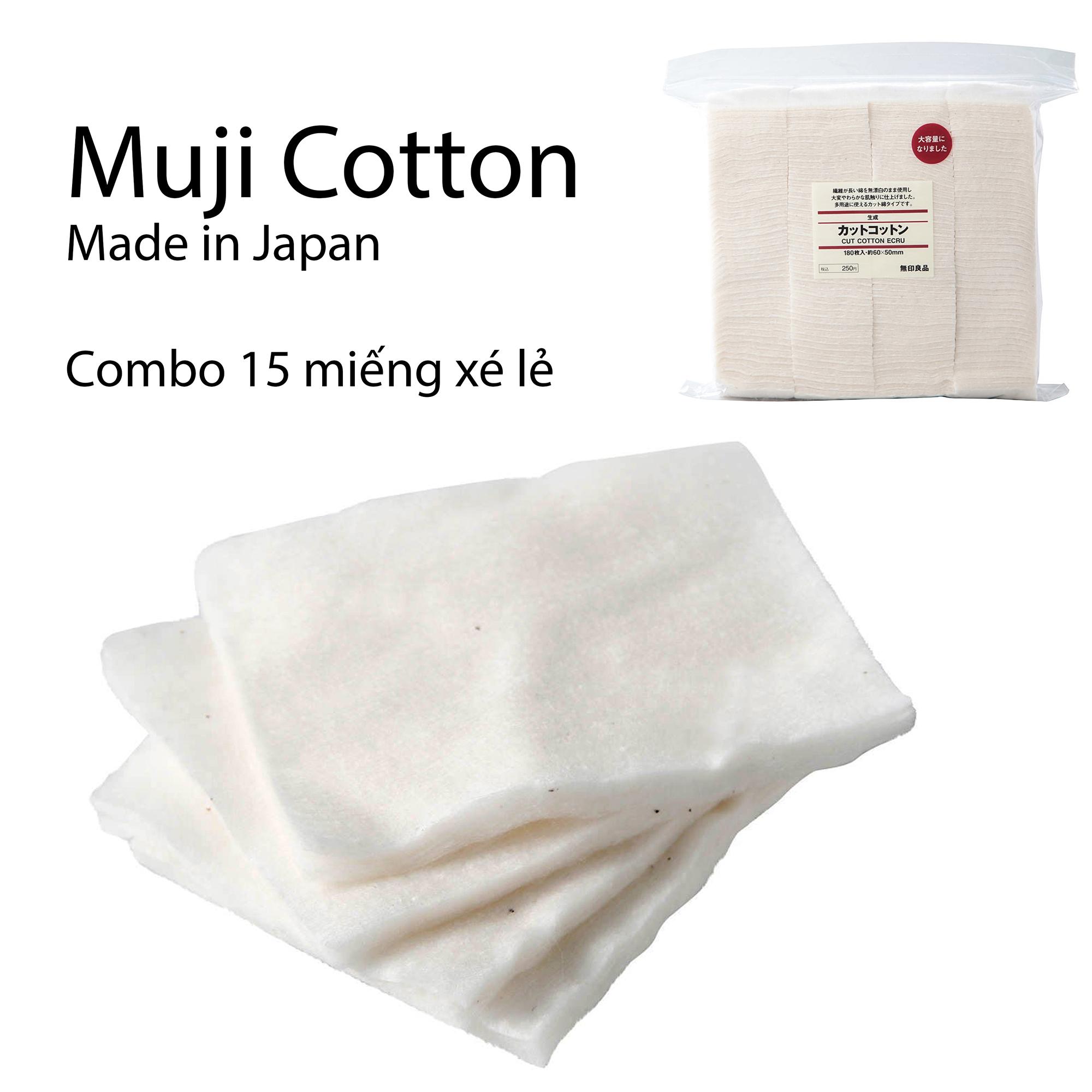 Combo Bông Muji Vape cotton nguyên chất 15 miếng & 30 miếng (Chiết lẻ)