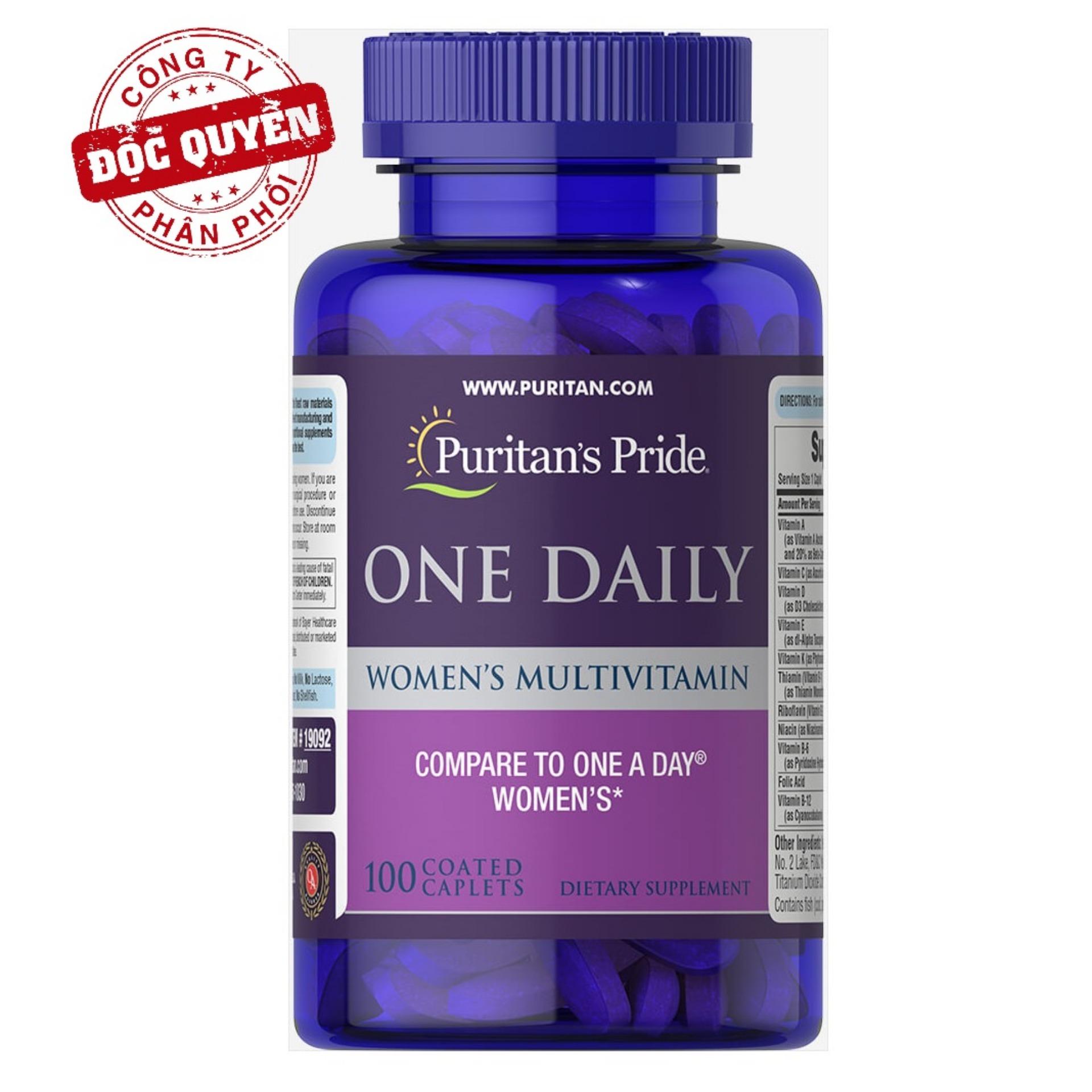 Vitamin tổng hợp cho phụ nữ 1 viên/ngày Puritan's Pride One Daily Women's Multivitamin 100 viên HSD tháng 12/2018