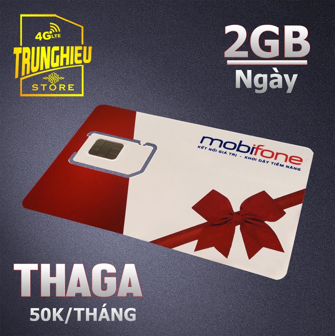 SIM 4G Mobifone THAGA, 60GB 1 tháng chỉ 50k