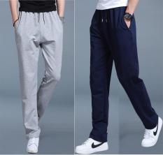 COMBO 2 Quần dài thể thao thun da cá mát mịn, thấm hút mồ hôi tốt ( xám, xanh đen )