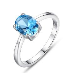 Nhẫn Bạc Nữ Nhẫn Bạc Đính Đá Topaz Xanh N1449 Bảo Ngọc Jewelry