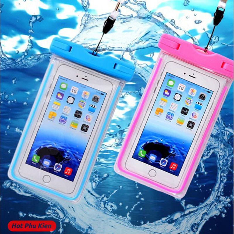 Túi chống nước WaterProof dạ quang phát sáng cao cấp cho điện thoại 6 inch chuẩn chông nước IPx8 cao...