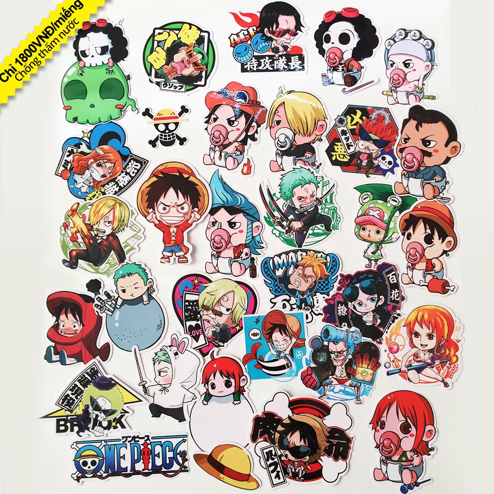Bán Bộ 30 Sticker One Piece Chibi Hoạt Hình - Miếng Dán Hoạt Hình ...