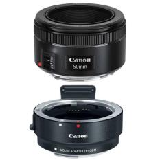 Canon EF 50mm f/1.8 STM + Ngàm chuyển Canon EF – EOS M – Hàng Canon Lê Bảo Minh