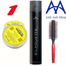 Combo Gôm và Sáp cứng + tặng 1 lược tròn tạo kiểu