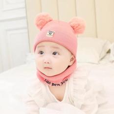 Bộ khăn + mũ len 2 lớp cho bé từ sơ sinh đến 3 tuổi