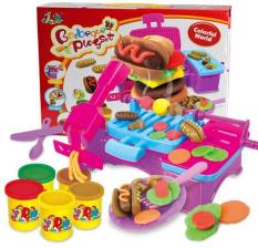 Bộ đồ chơi đất nặn (đất sét) có lò nướng BBQ kèm 5 hũ màu cho bé (8818B)